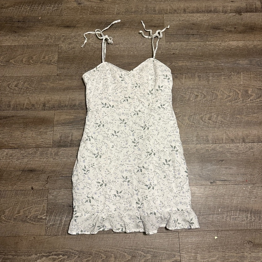 Floral White Mini Dress